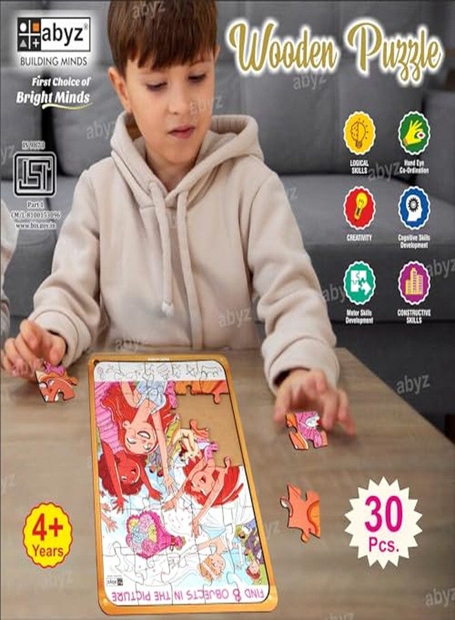 ABYZ Wooden Jigsaw Puzzle - Bride's Bouquet Ceremony for Fun Educational & Little Explorers, 30-Pieces & Pack of 2 Puzzles Game with Multicolor | Birthday Gift for (3-6 Year) Age Kids. - Image 5